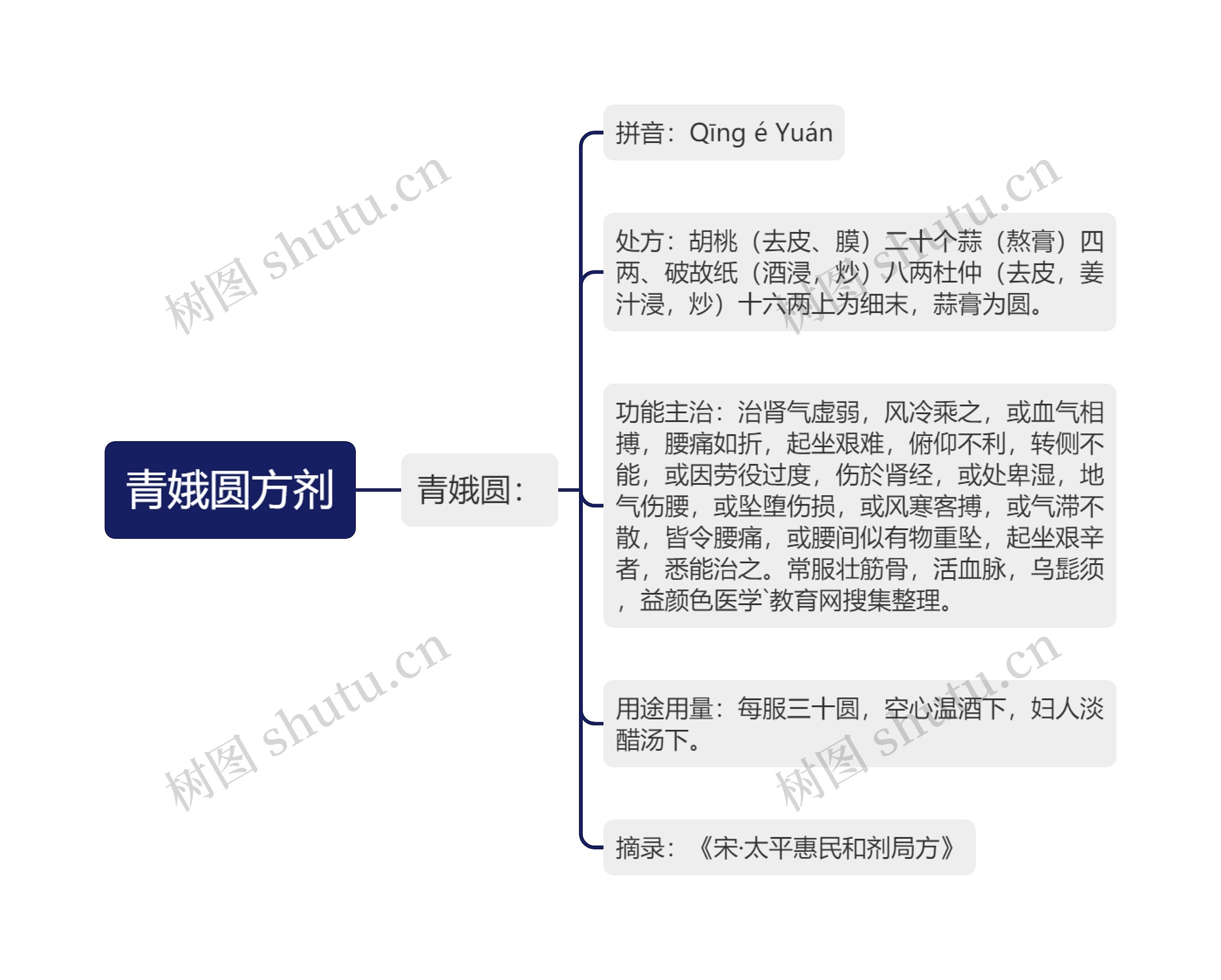 青娥圆方剂思维导图