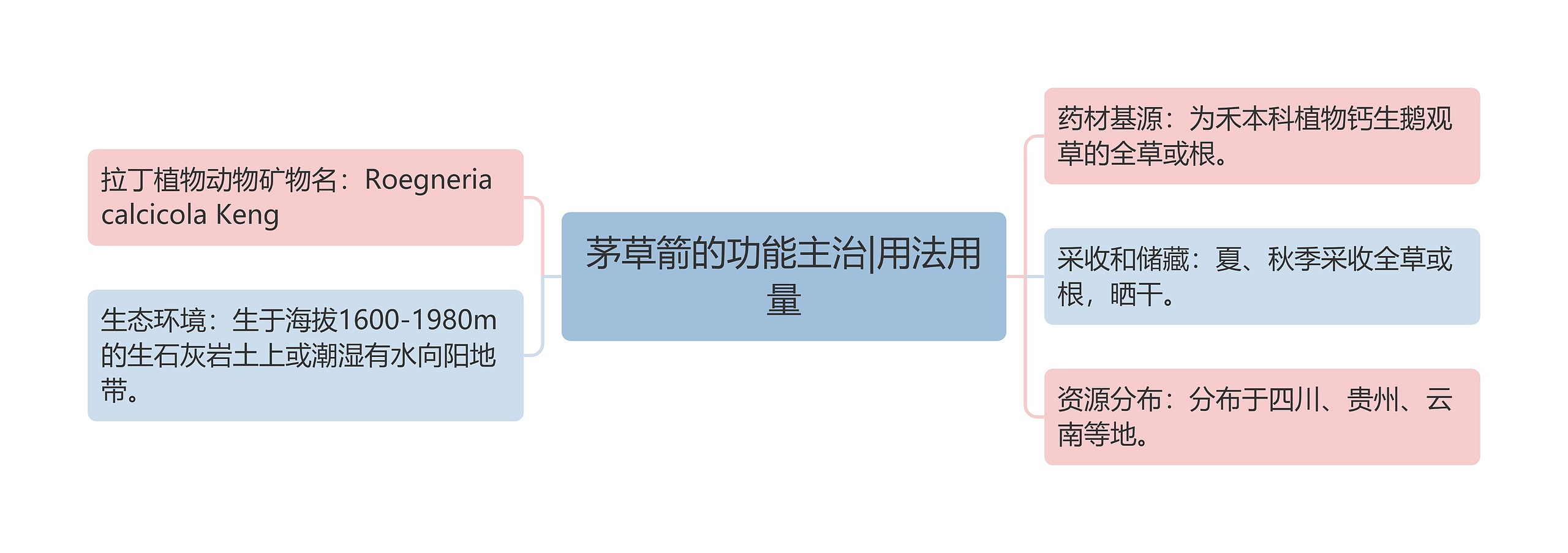 茅草箭的功能主治|用法用量思维导图