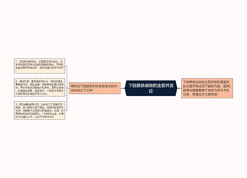 下肢静脉曲张的主要并发症