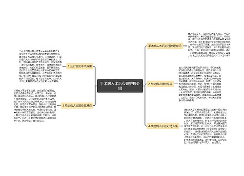 手术病人术后心理护理介绍