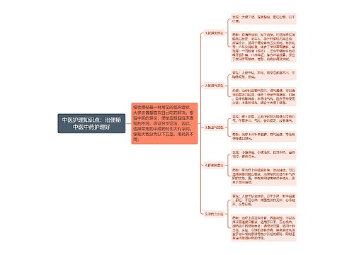 中医护理知识点：治便秘中医中药护理好