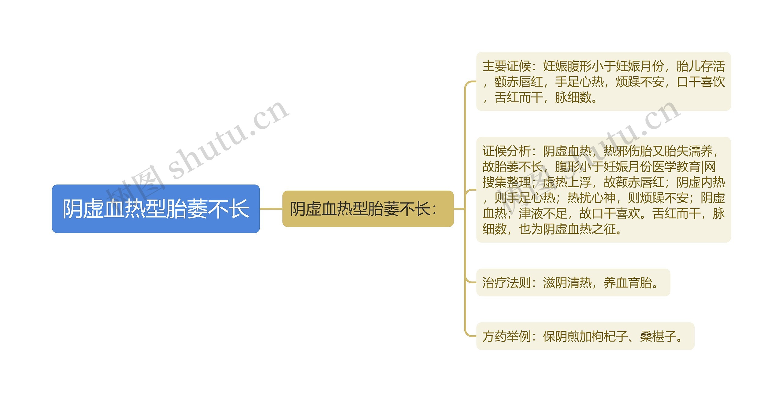 阴虚血热型胎萎不长思维导图