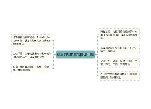 榼藤的功能主治|用法用量