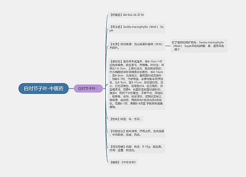 白对节子叶-中医药