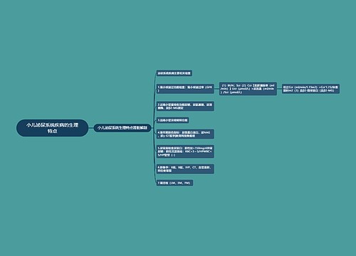 小儿泌尿系统疾病的生理特点