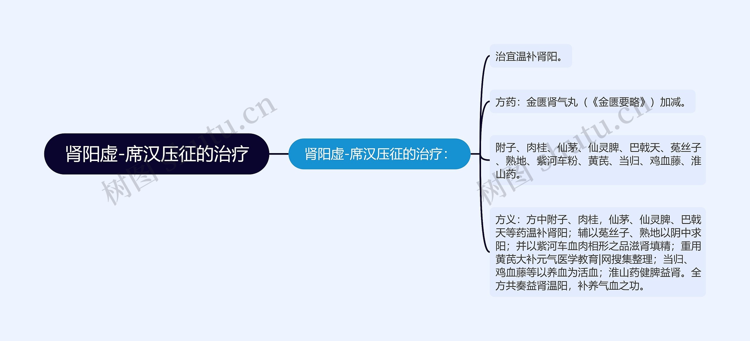 肾阳虚-席汉压征的治疗思维导图