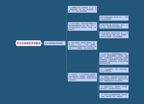 护士交班报告书写要求