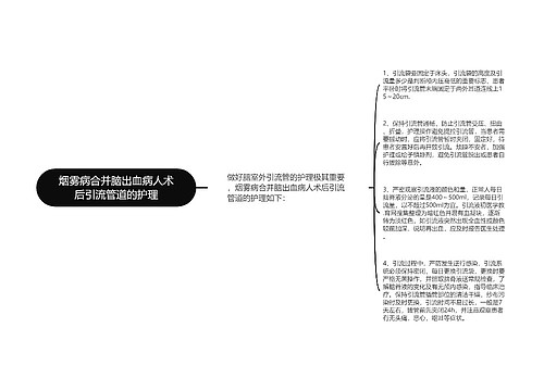 烟雾病合并脑出血病人术后引流管道的护理