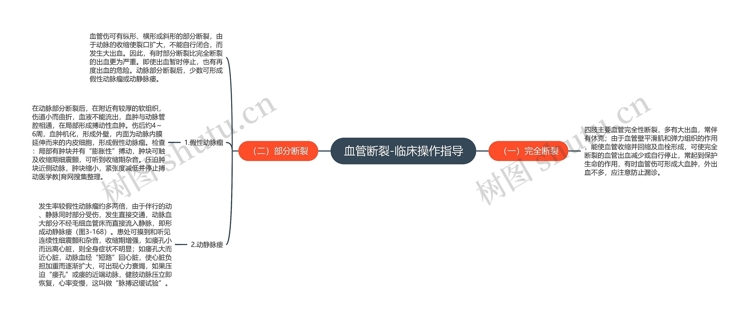 血管断裂-临床操作指导思维导图