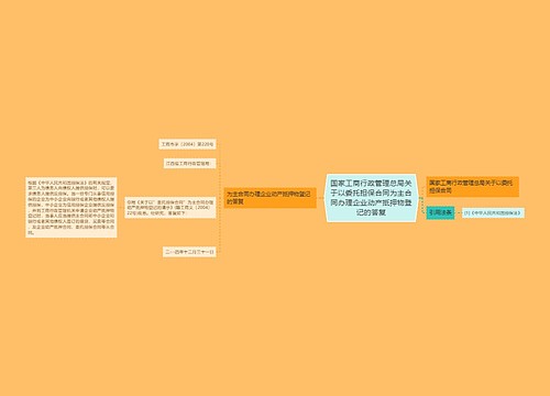 国家工商行政管理总局关于以委托担保合同为主合同办理企业动产抵押物登记的答复