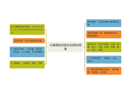 小巢菜的功能主治|用法用量