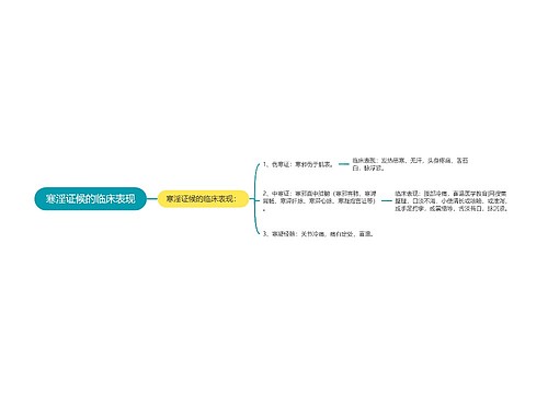寒淫证候的临床表现
