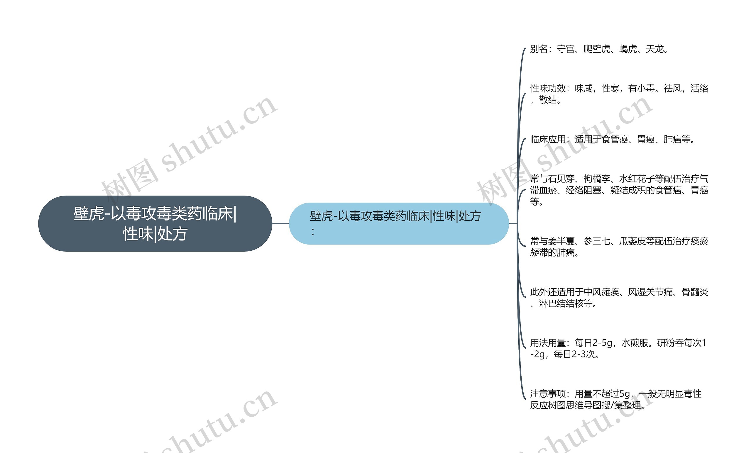 壁虎-以毒攻毒类药临床|性味|处方思维导图