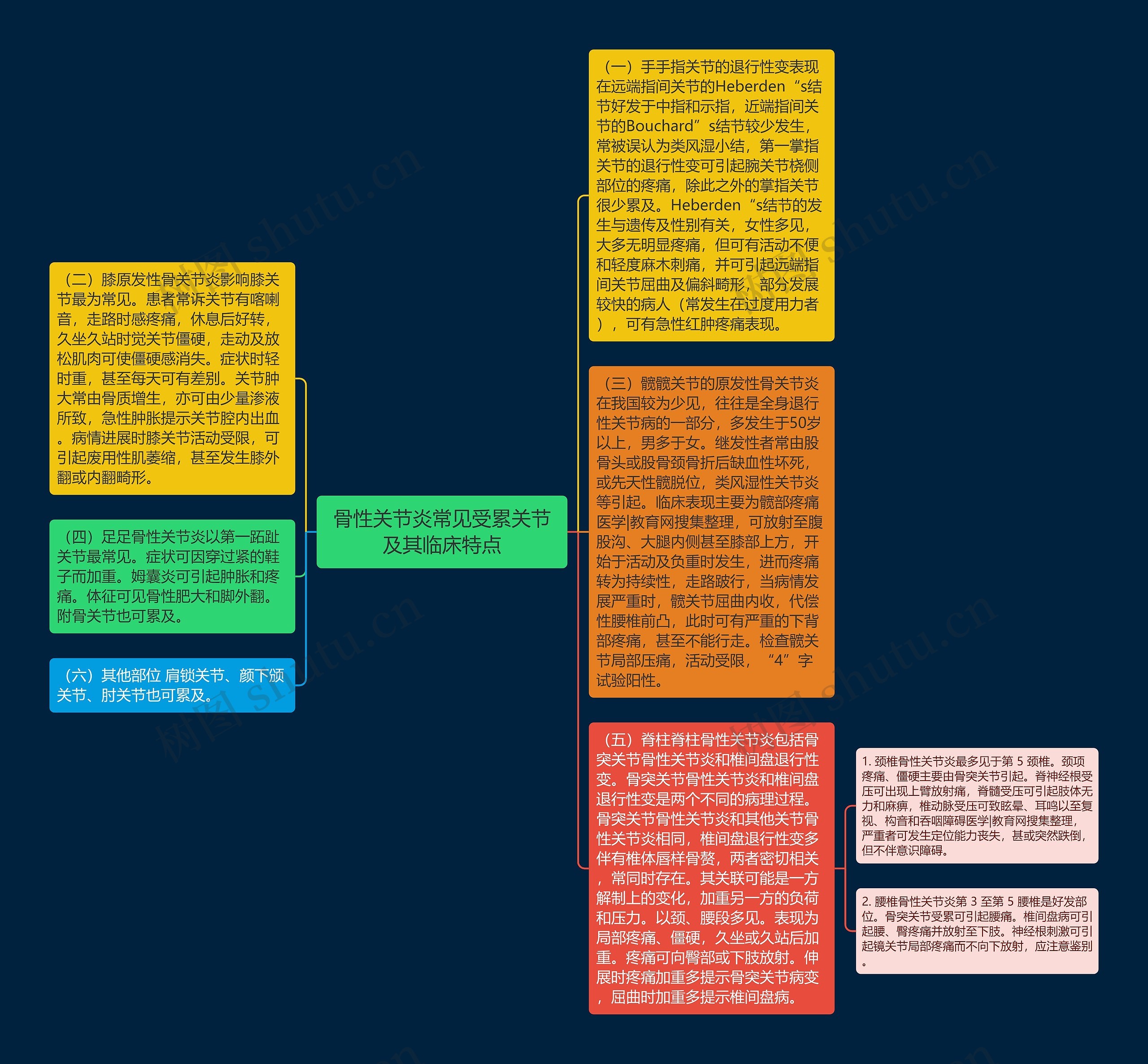 骨性关节炎常见受累关节及其临床特点