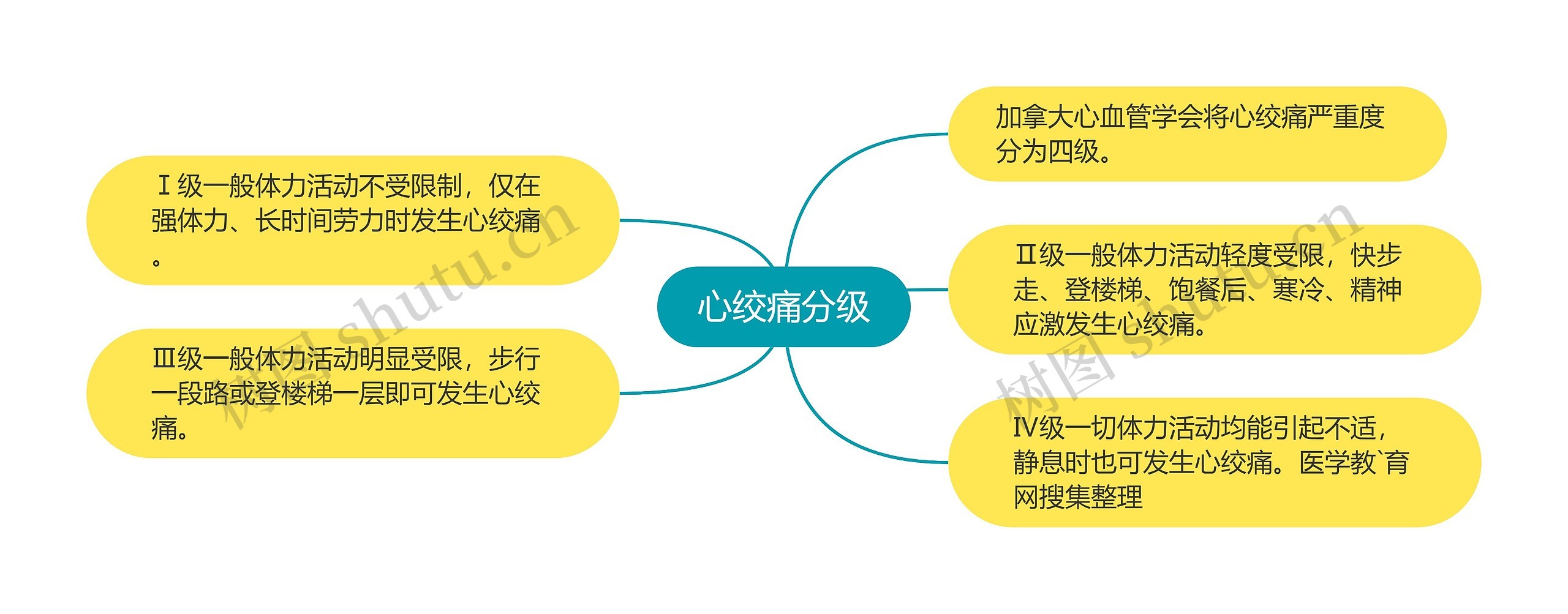 心绞痛分级思维导图