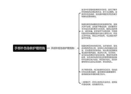 手部外伤急救护理措施