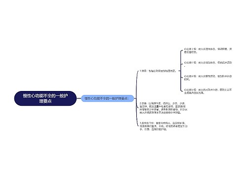 慢性心功能不全的一般护理要点