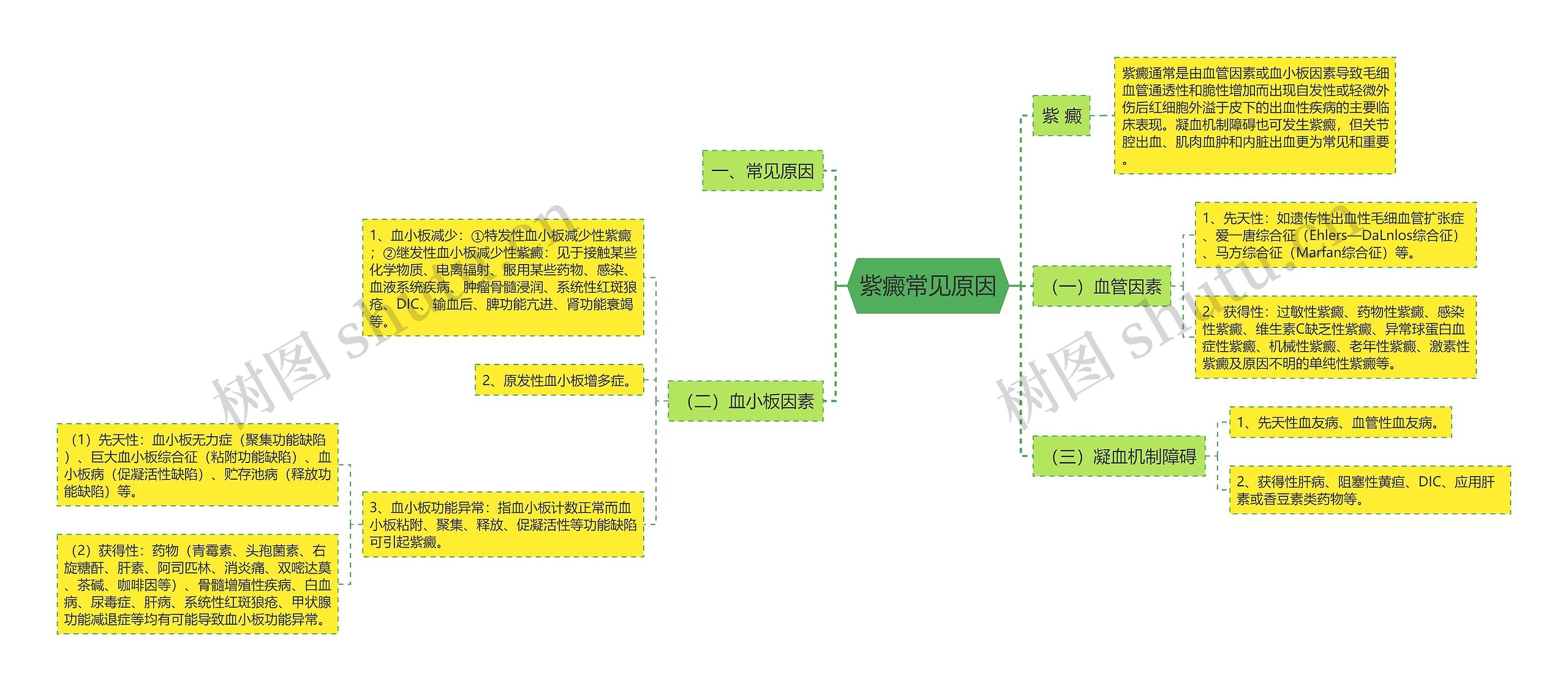 紫癜常见原因思维导图