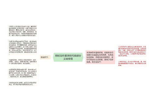 用桩冠作基牙的可摘部分义齿修复