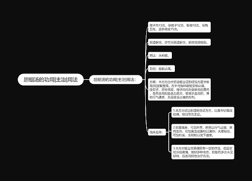 胆蛔汤的功用|主治|用法