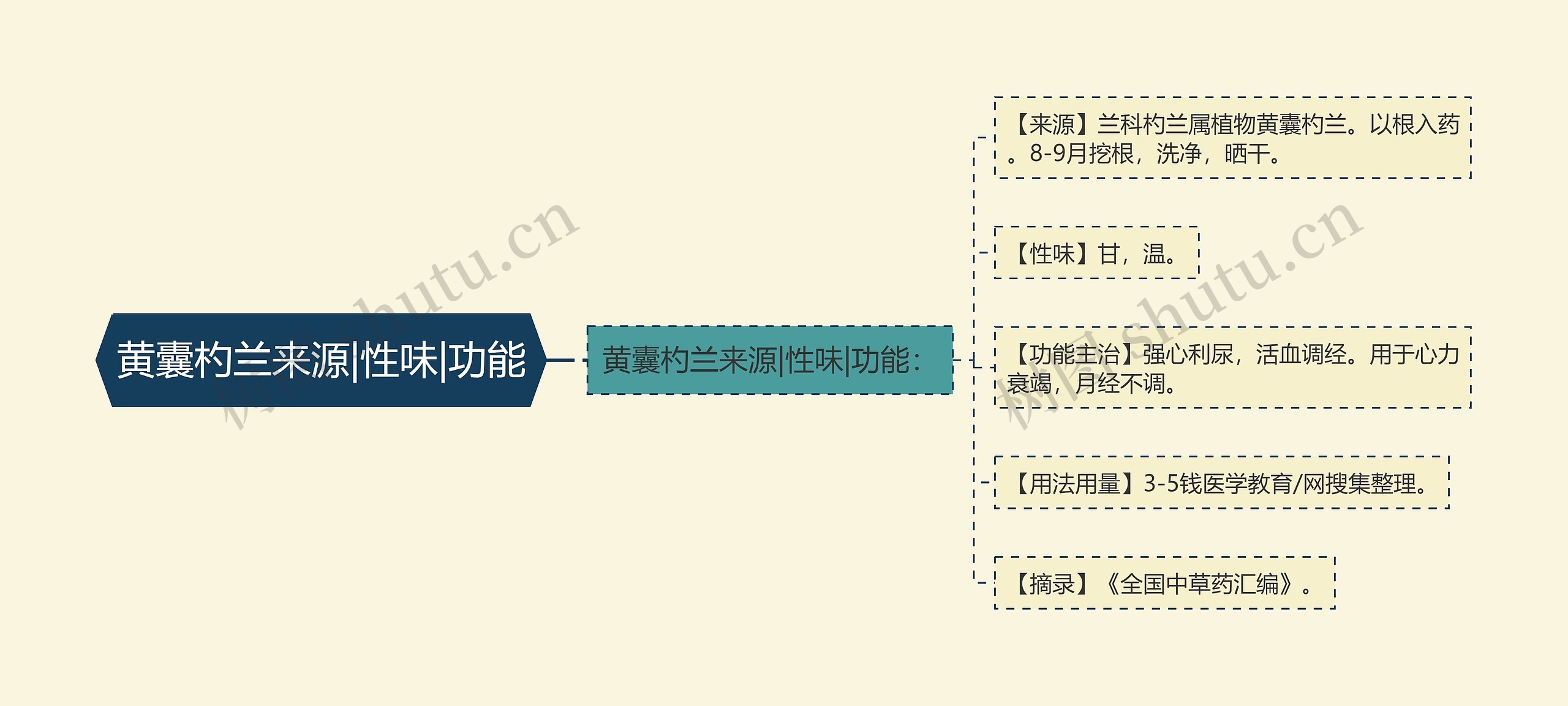 黄囊杓兰来源|性味|功能思维导图