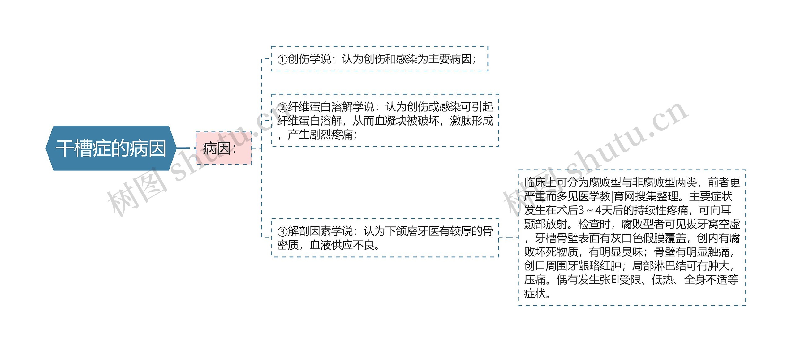 干槽症的病因思维导图