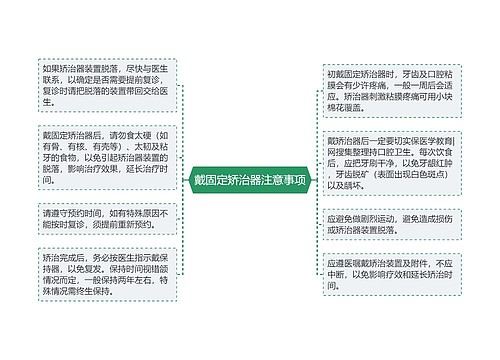 戴固定矫治器注意事项