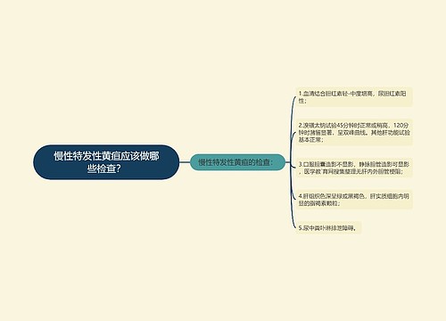 慢性特发性黄疸应该做哪些检查？