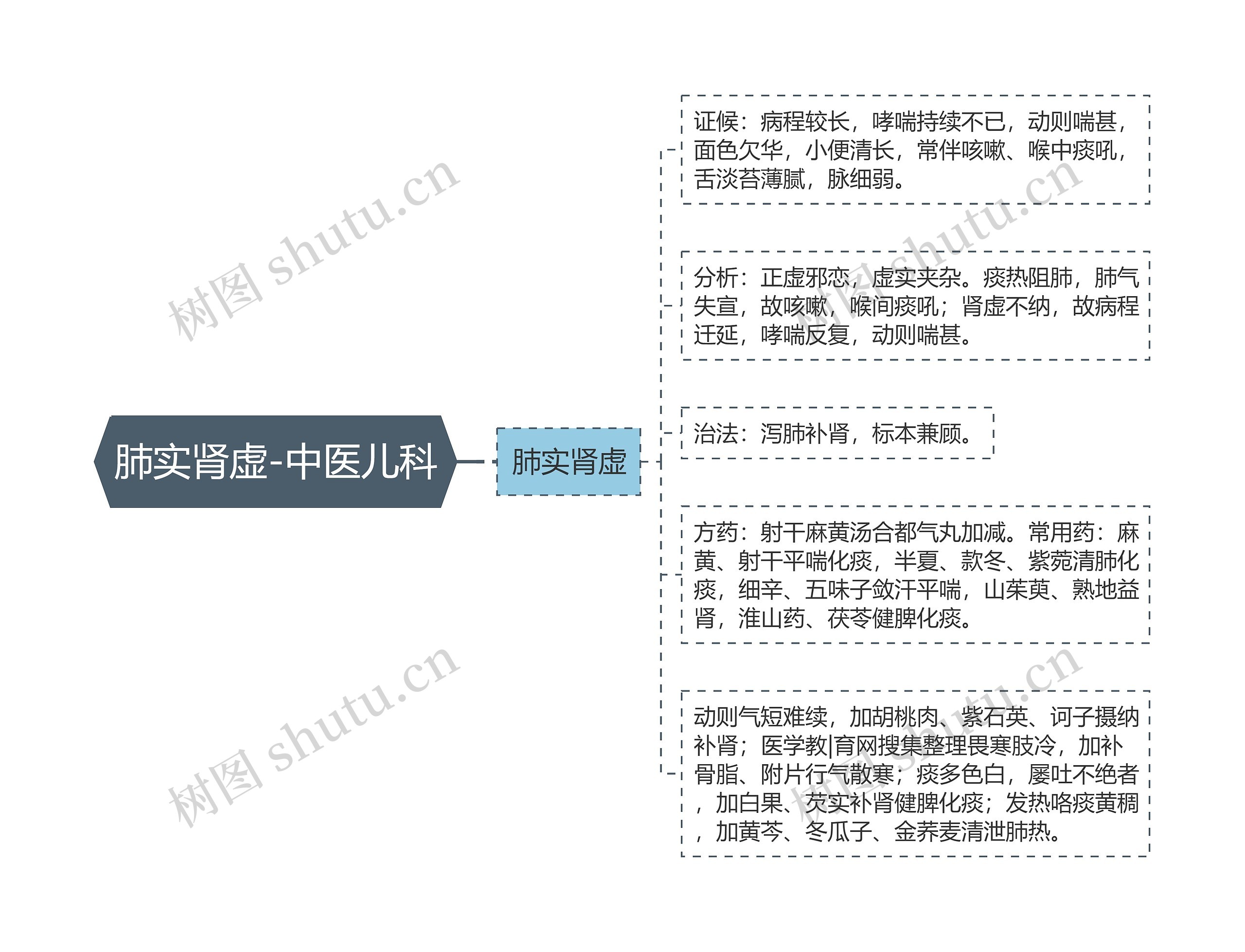 肺实肾虚-中医儿科思维导图