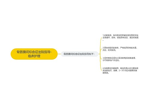 骨筋膜间综合征出院指导-临床护理