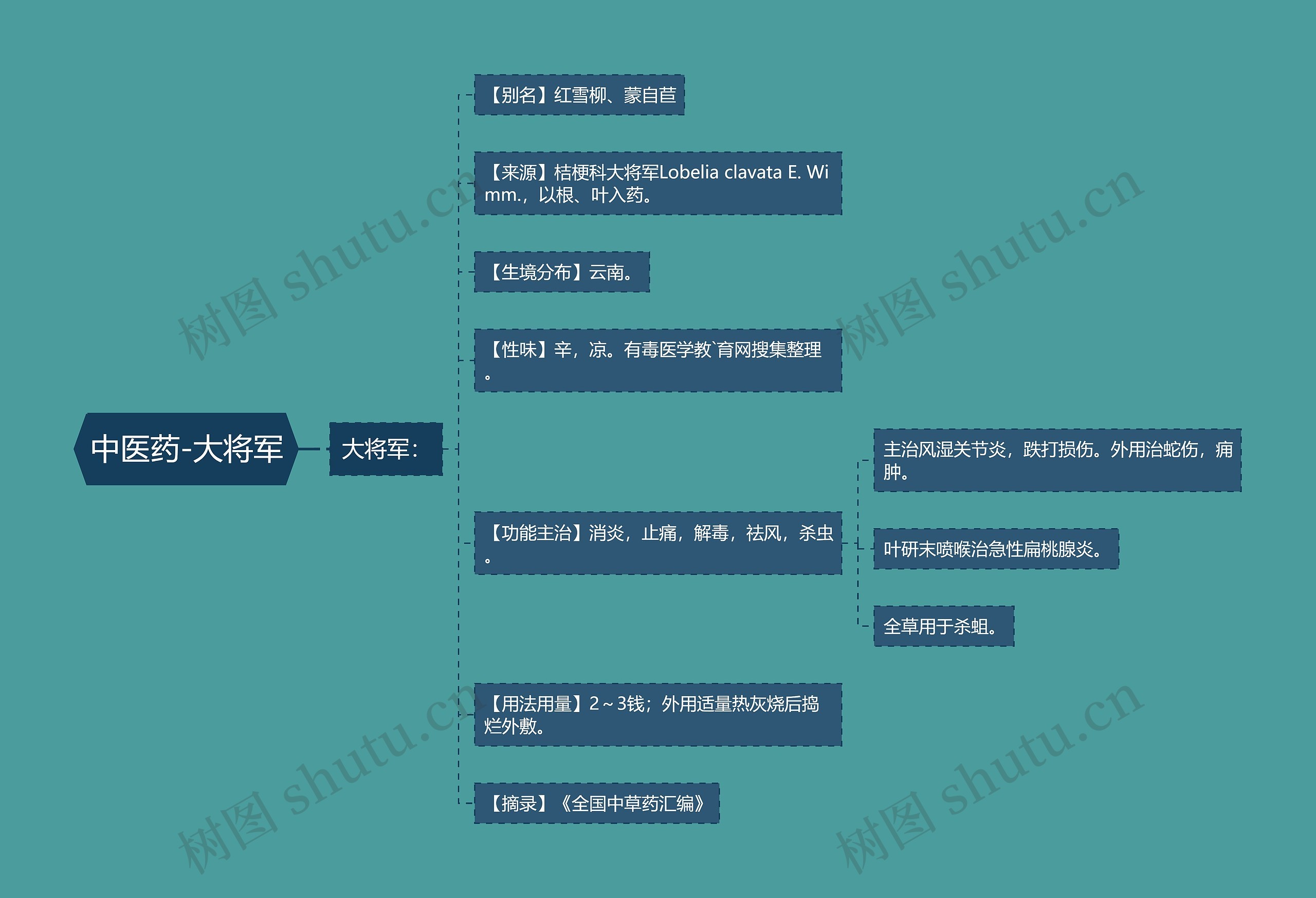 中医药-大将军思维导图