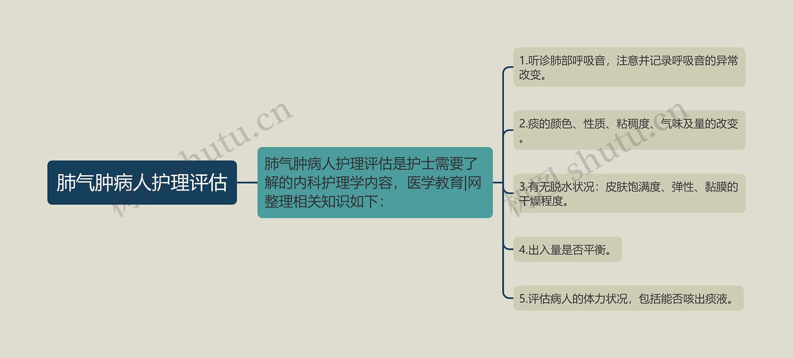 肺气肿病人护理评估思维导图