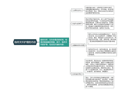 临终关怀护理的内容