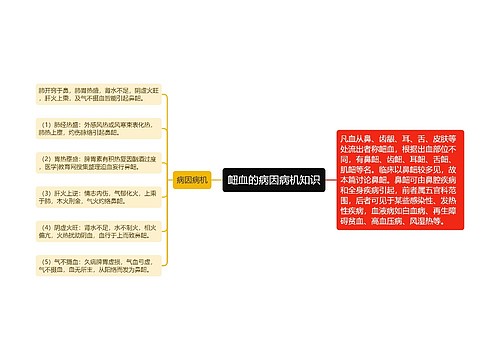 衄血的病因病机知识