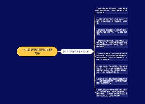 小儿胃肠型感冒居家护理对策