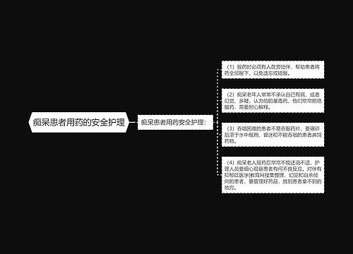 痴呆患者用药的安全护理