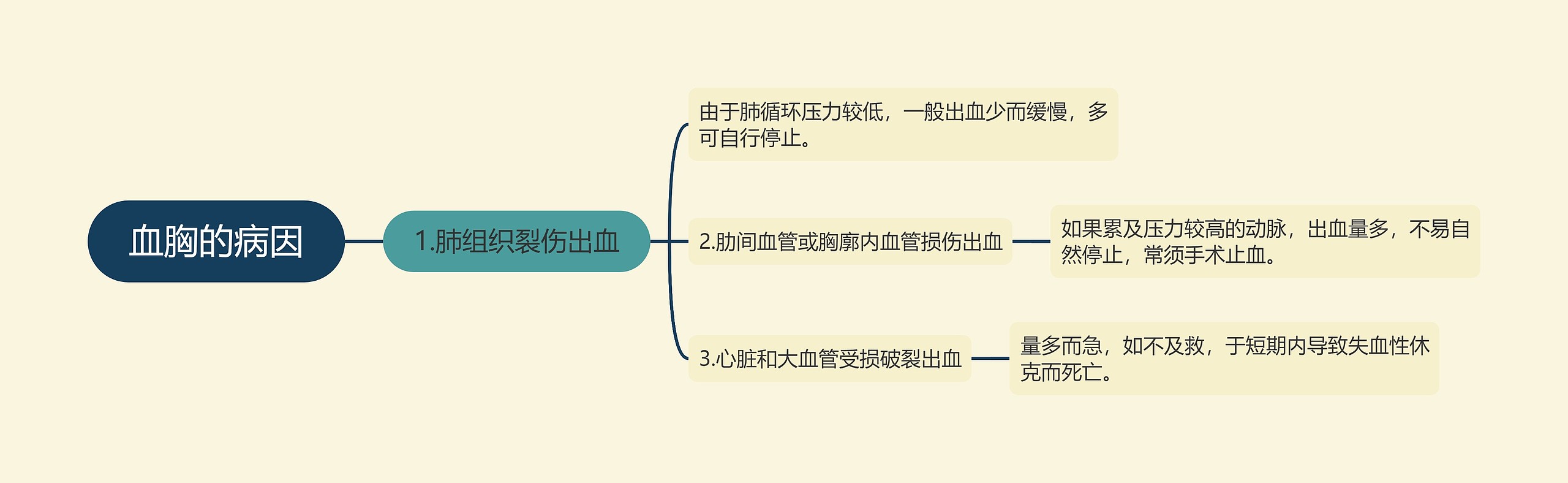 血胸的病因思维导图