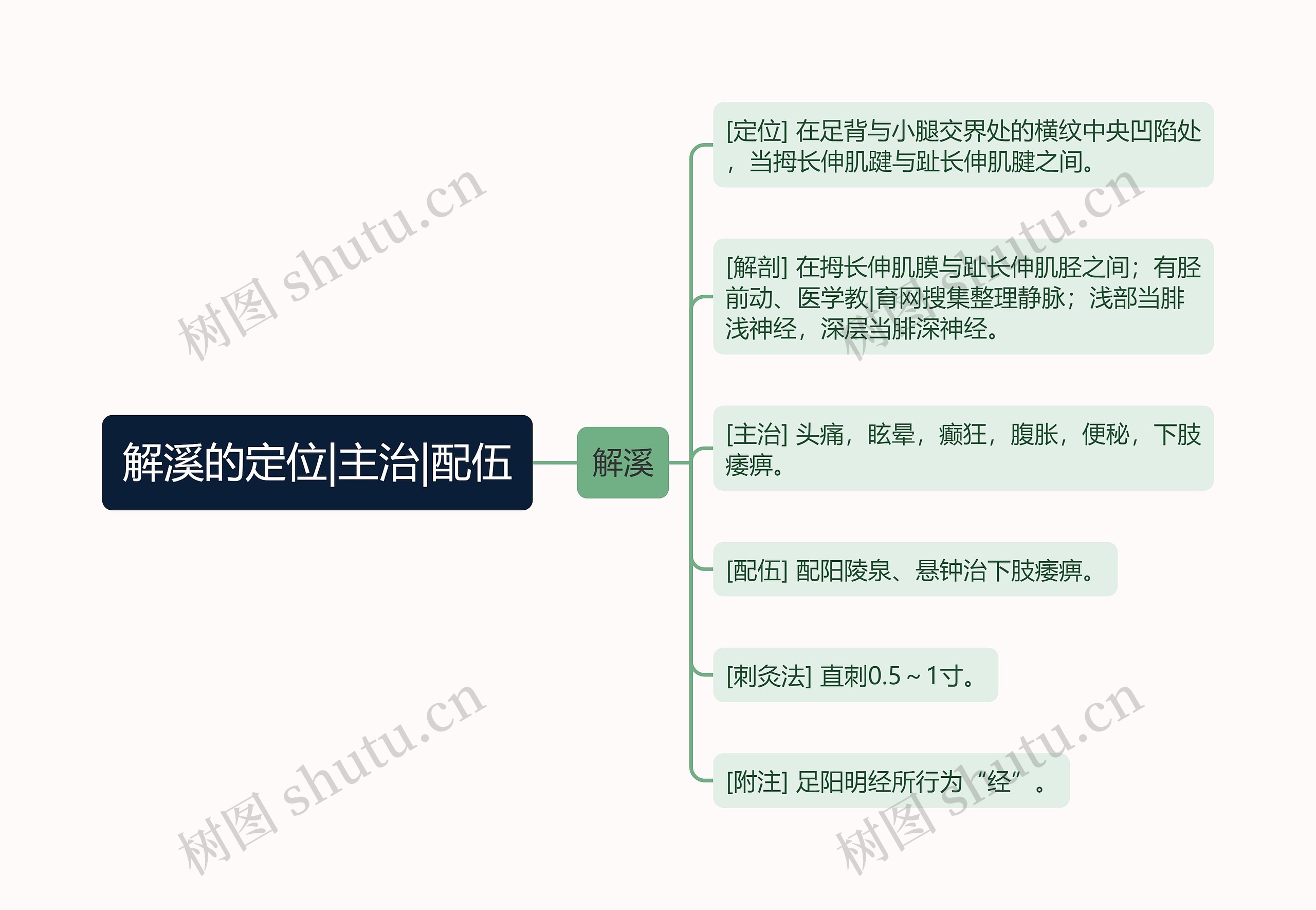 解溪的定位|主治|配伍