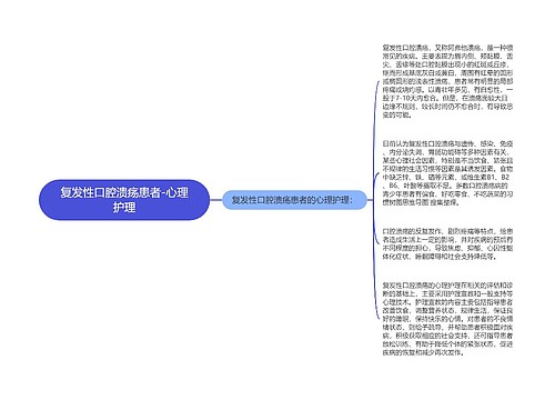 复发性口腔溃疡患者-心理护理