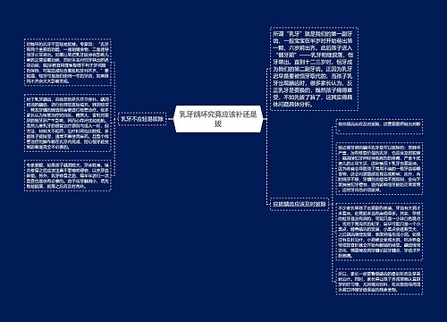 乳牙龋坏究竟应该补还是拔