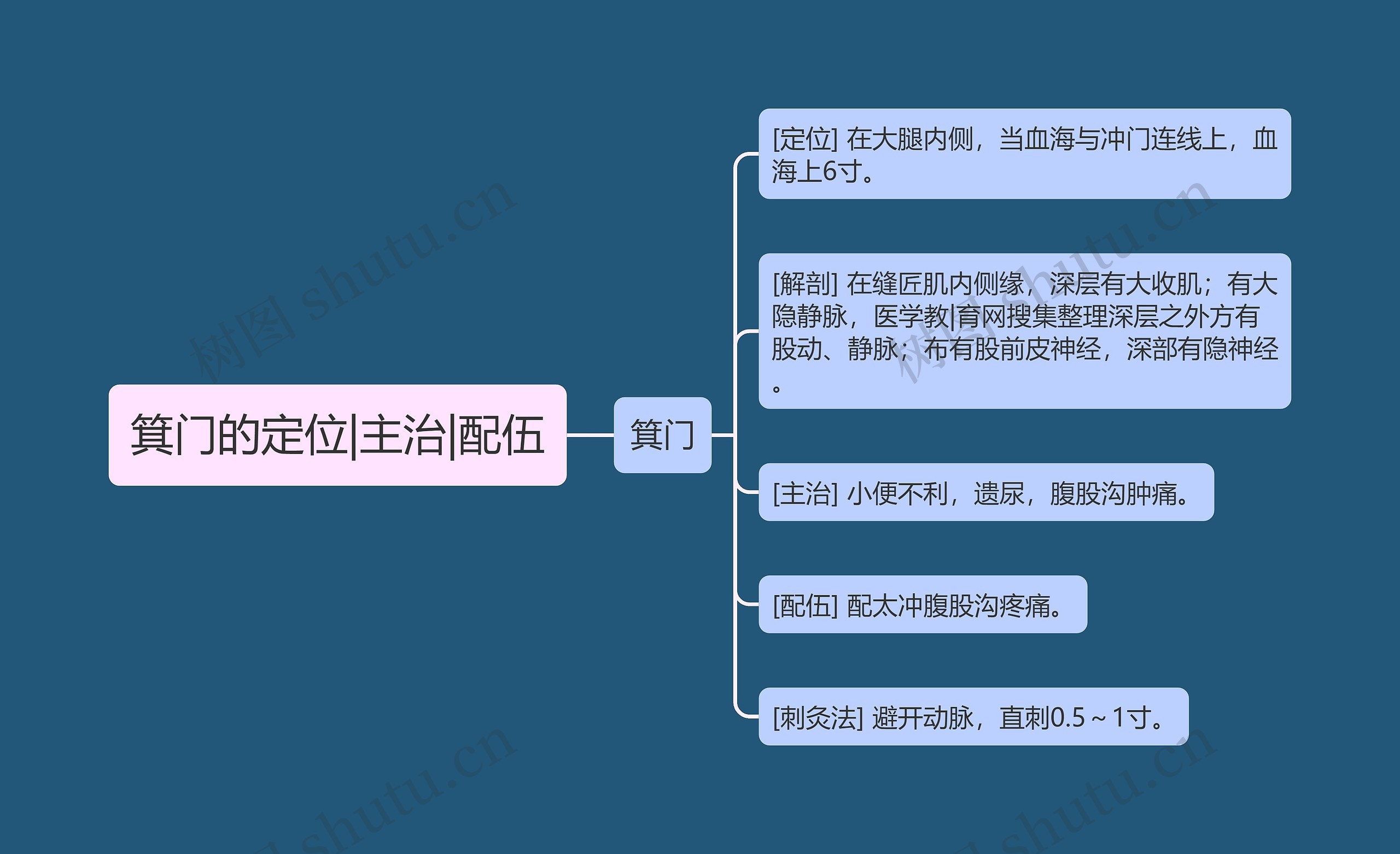 箕门的定位|主治|配伍思维导图