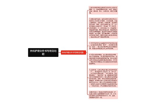 外科护理文件书写常见问题