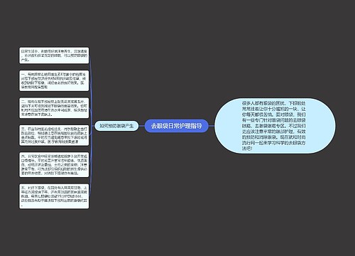 去眼袋日常护理指导