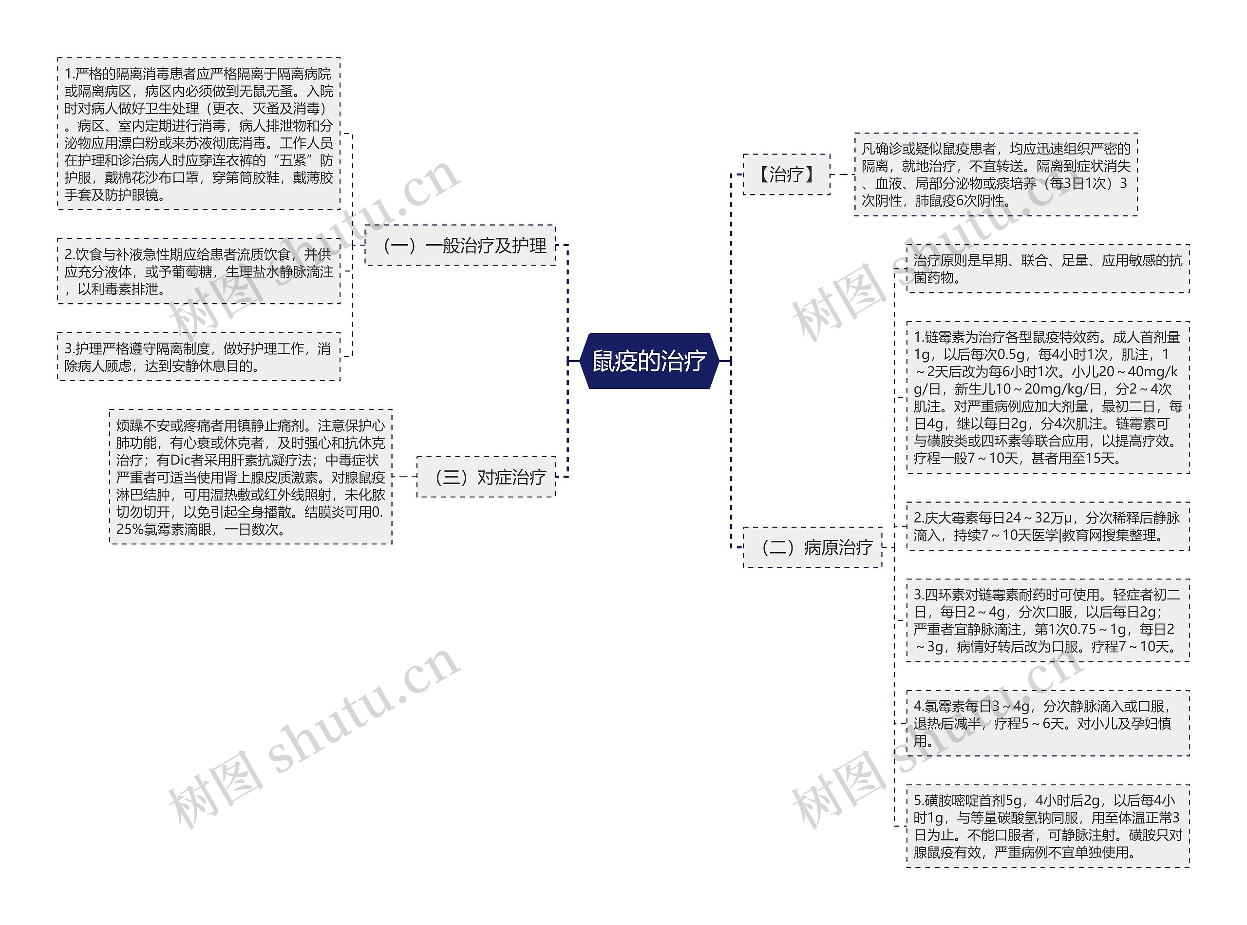鼠疫的治疗思维导图