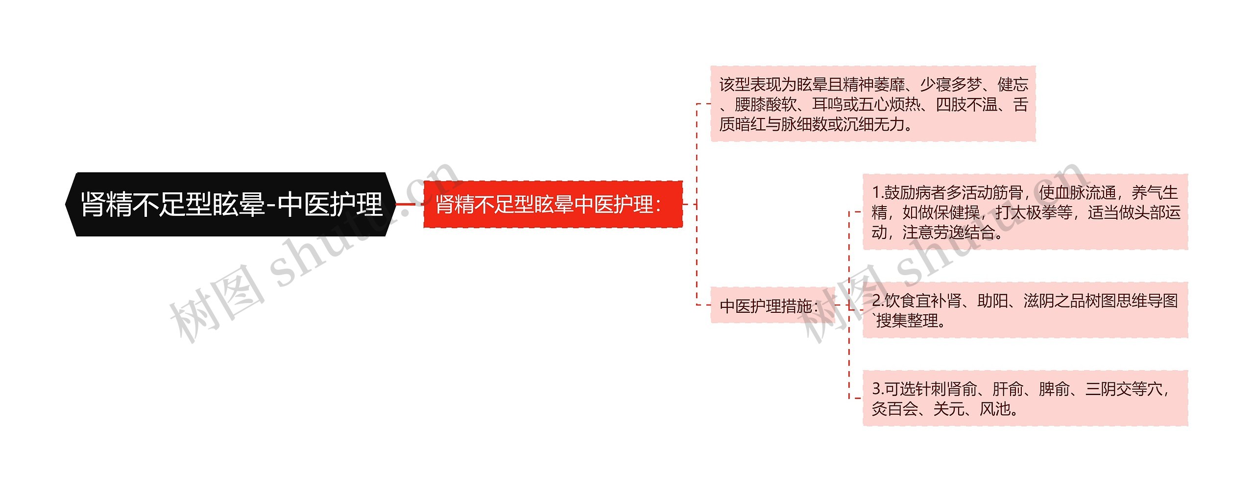 肾精不足型眩晕-中医护理思维导图