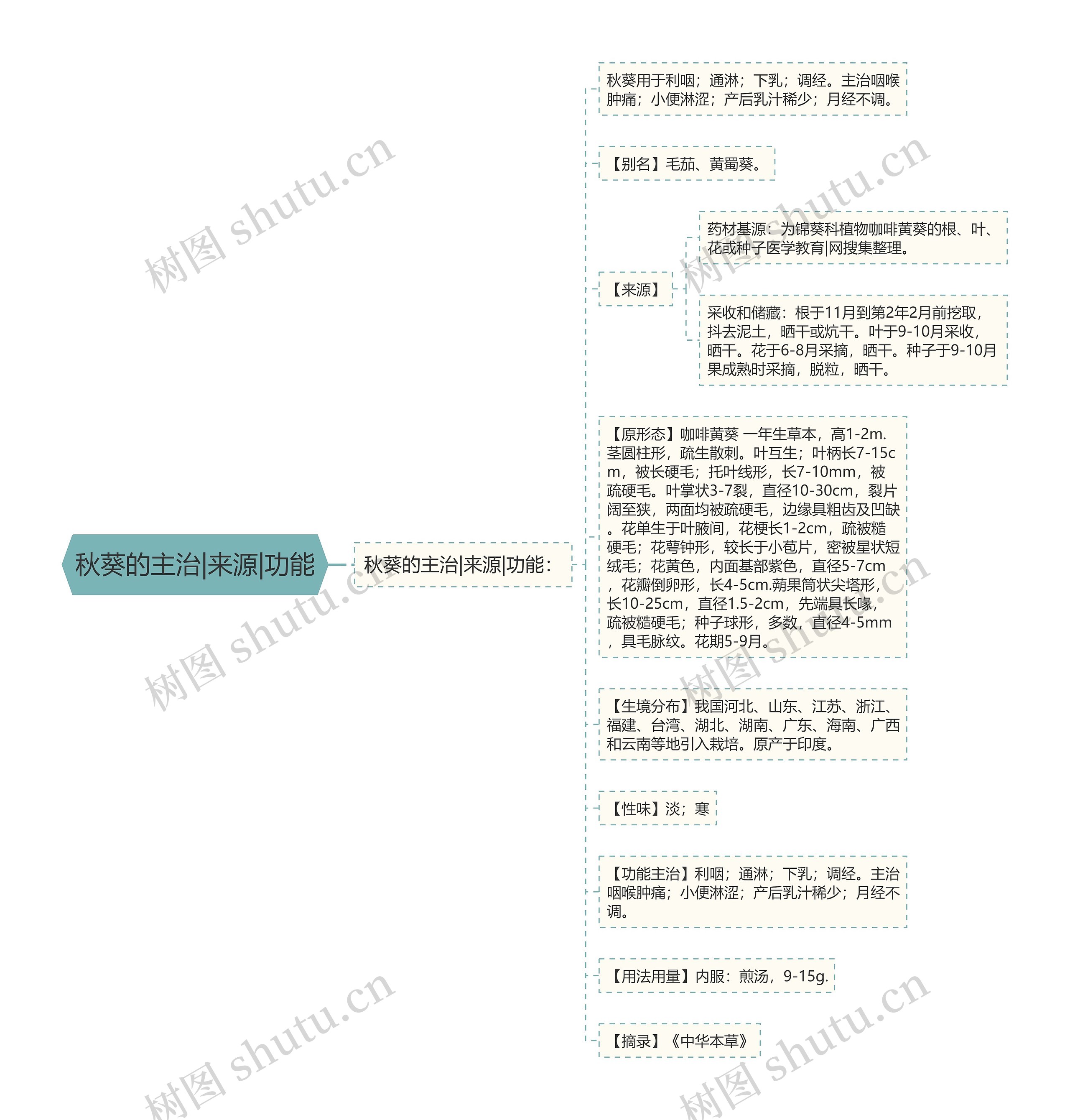 秋葵的主治|来源|功能思维导图