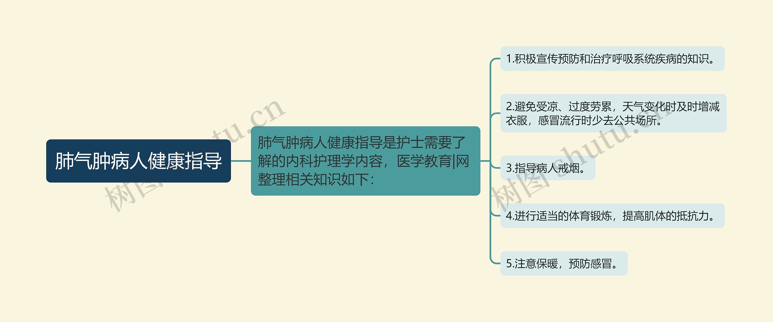 肺气肿病人健康指导思维导图