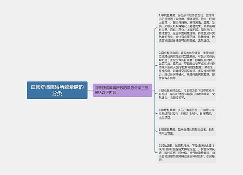 血管舒缩障碍所致晕厥的分类