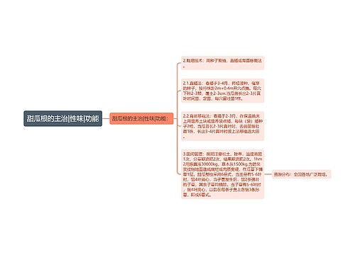 甜瓜根的主治|性味|功能