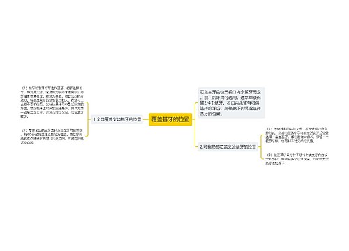 覆盖基牙的位置